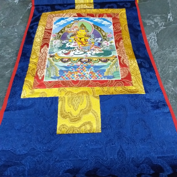 Tranh Thangka Tài Bảo Thiên Vương_35x20cm